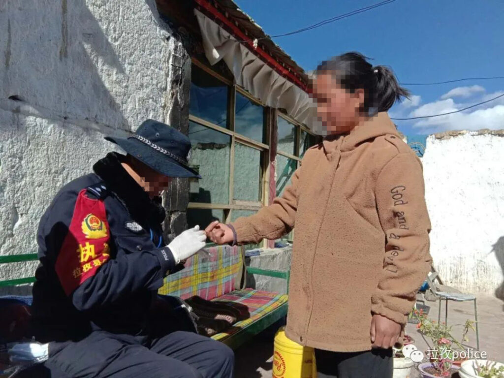 DNA collection in Lhaze County.