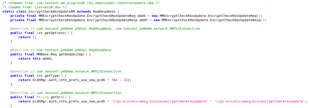 Should We Chat? Privacy in the WeChat Ecosystem 3 Screenshot of a request URI.
